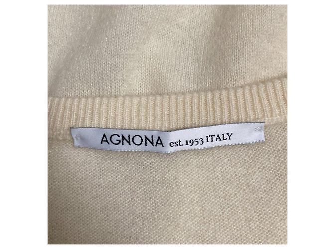 Autre Marque Cárdigan de punto de cashmere Agnona Beige - vista 5