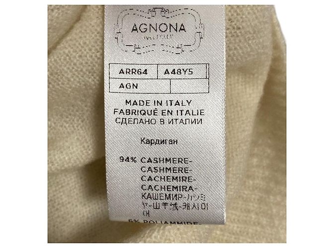 Autre Marque Cárdigan de punto de cashmere Agnona Beige - vista 7
