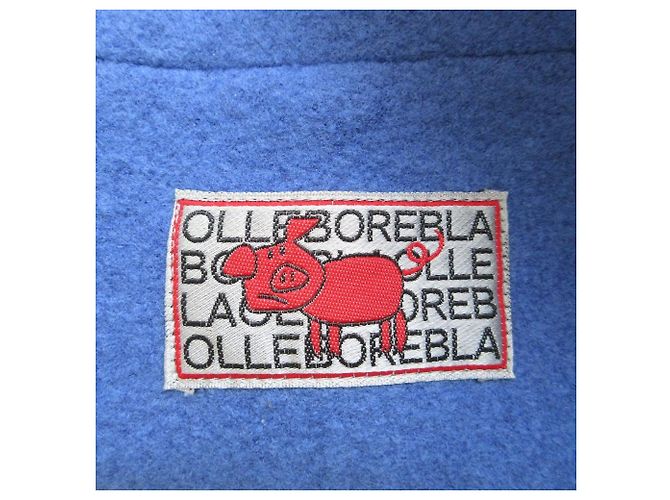 Autre Marque Abrigo de lana cruzado Olleborebla Alberobello Azul - vista 8