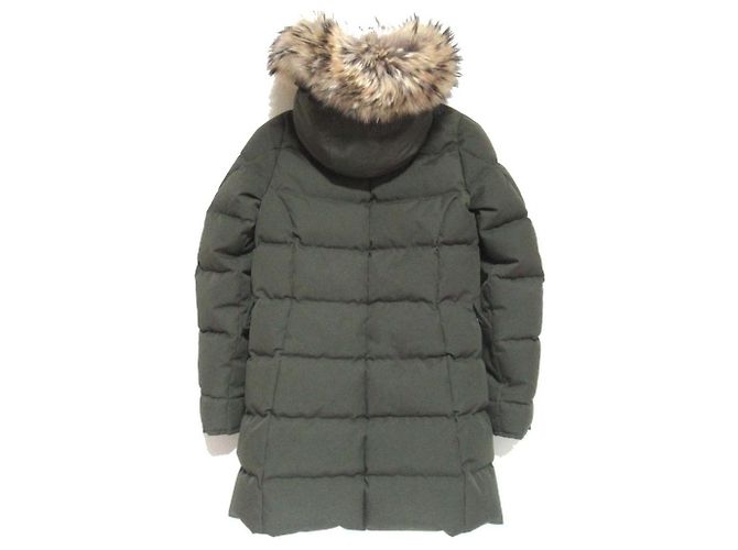 Autre Marque Abrigo de plumón Pyrenex GRENOBLE FUR con piel de mapache Verde - vista 2