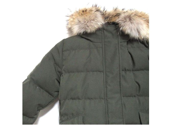 Autre Marque Abrigo de plumón Pyrenex GRENOBLE FUR con piel de mapache Verde - vista 3