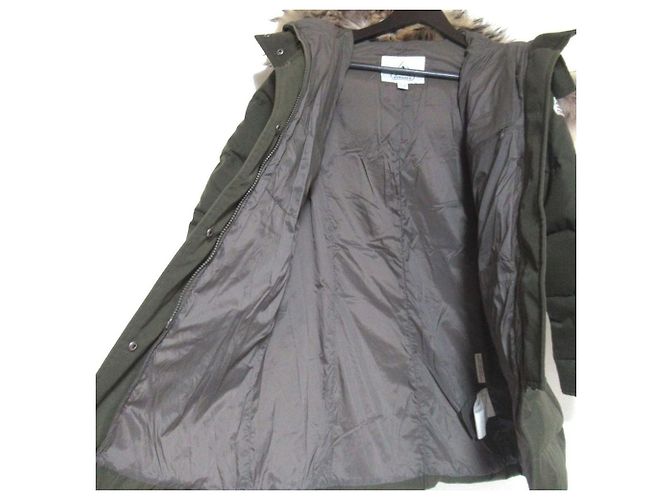 Autre Marque Abrigo de plumón Pyrenex GRENOBLE FUR con piel de mapache Verde - vista 4