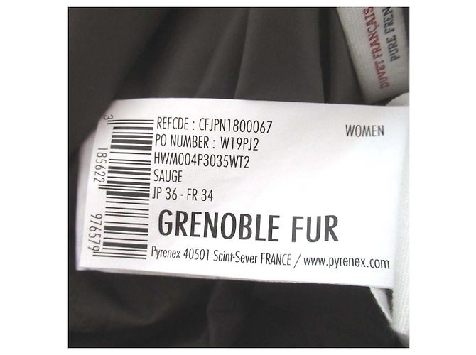 Autre Marque Abrigo de plumón Pyrenex GRENOBLE FUR con piel de mapache Verde - vista 8