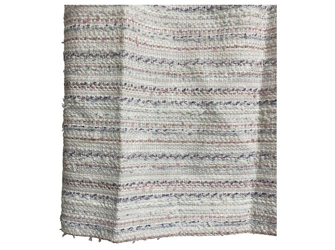 Autre Marque Falda de tweed a rayas ANAYI Blanco - vista 3