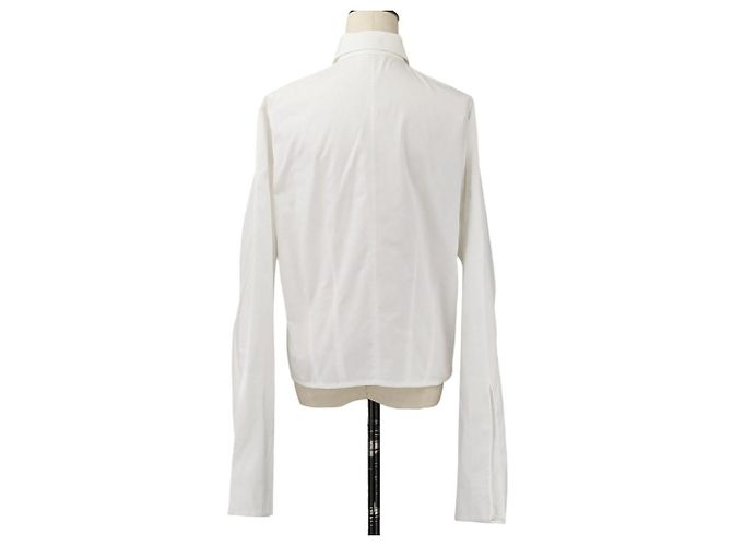 Céline Camicia Celine a maniche voluminose in cotone Bianco - vista 8