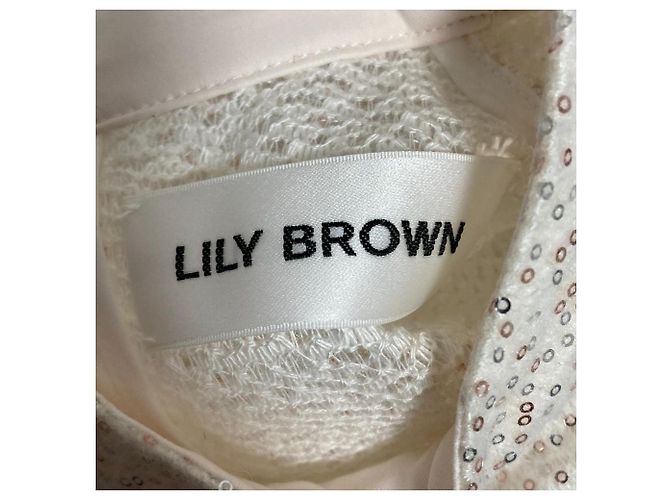 Autre Marque Lily Brown Bluse mit Puffärmeln und Pailletten - Ansicht 4