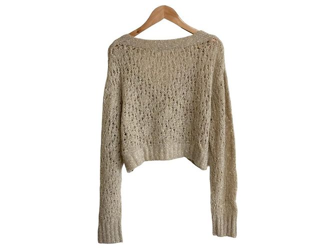 Autre Marque Cárdigan Snidel Fancy Yarn Beige - vista 2