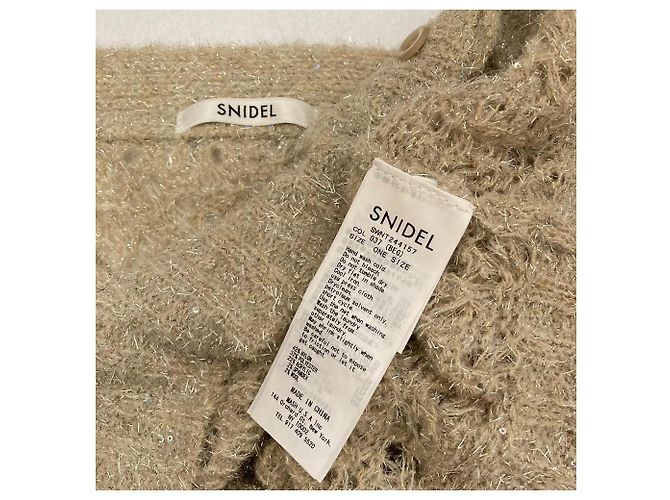 Autre Marque Cárdigan Snidel Fancy Yarn Beige - vista 3