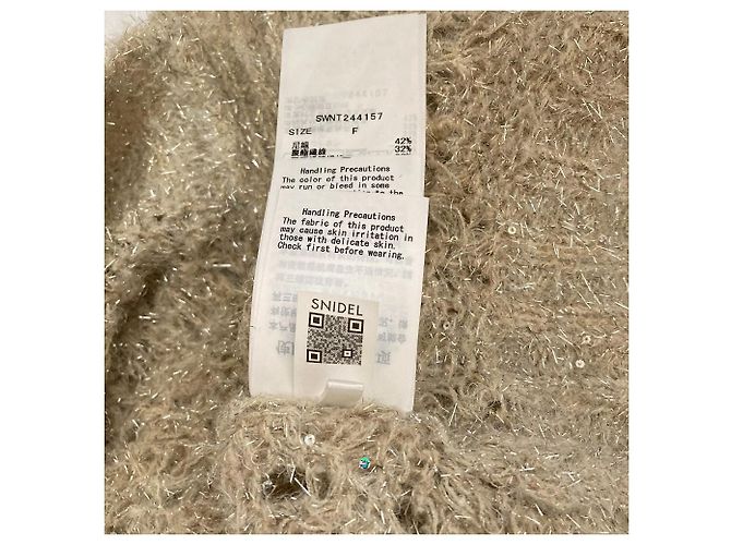 Autre Marque Cárdigan Snidel Fancy Yarn Beige - vista 9