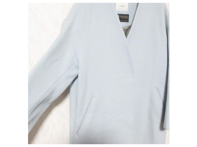 Autre Marque IENA MANTECO Abrigo sin cuello Azul Azul claro - vista 4