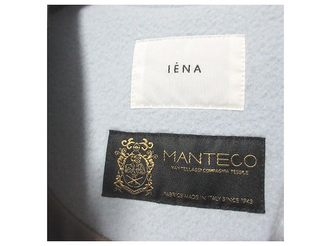 Autre Marque IENA MANTECO Abrigo sin cuello Azul Azul claro - vista 6