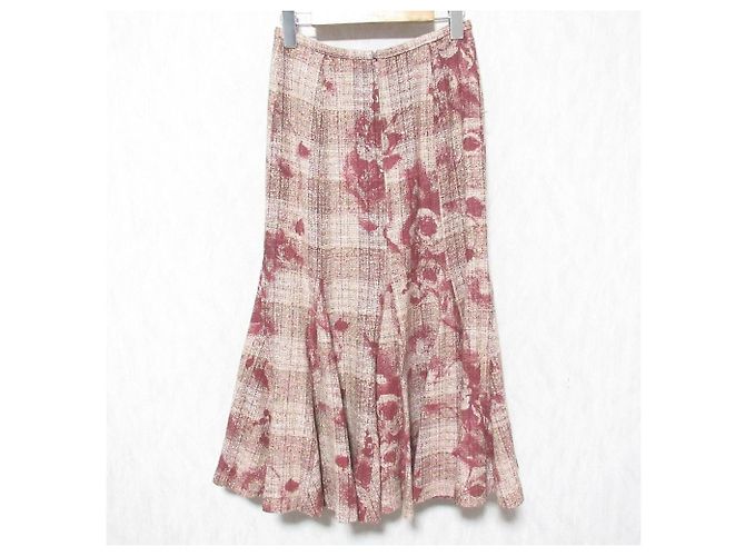 Autre Marque Saia longa de tweed INGEBORG Rosa Vermelho Roxo - vista 2