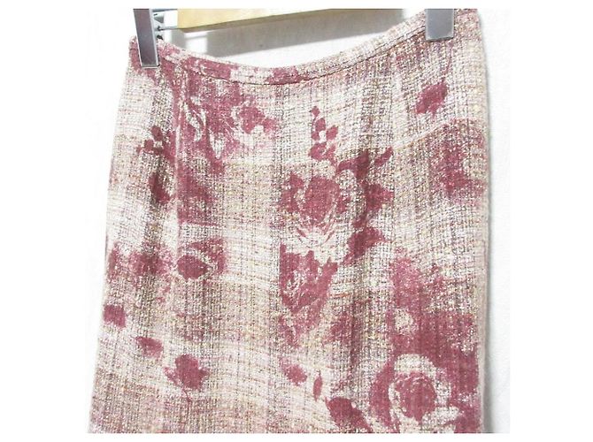 Autre Marque Saia longa de tweed INGEBORG Rosa Vermelho Roxo - vista 3