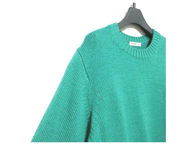 Autre Marque EVERYDAY I LIKE Maglia girocollo classica Verde - vista 3