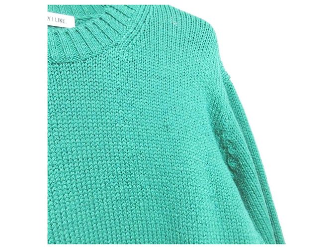 Autre Marque EVERYDAY I LIKE Maglia girocollo classica Verde - vista 6