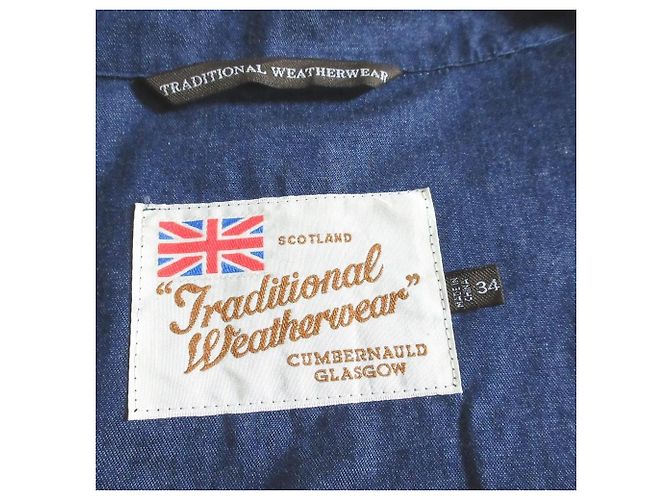Autre Marque Traditional Weatherwear SELBY HOOD Abrigo efecto denim Azul - vista 6