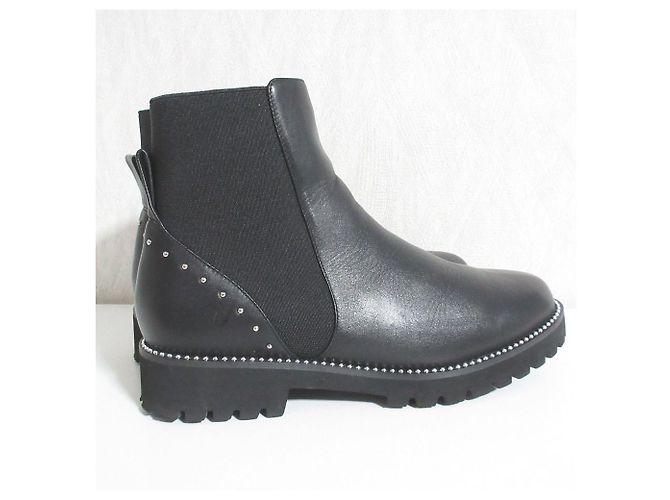 Autre Marque GEMMA LINN Chelsea Boots mit Nieten Schwarz - Ansicht 3