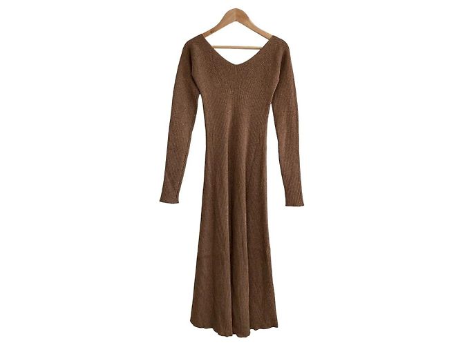 Autre Marque MES VACANCES langes Strickkleid Braun - Ansicht 2