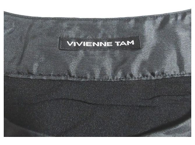 Autre Marque Top de Power Net con bordados florales VIVIENNE TAM Negro - vista 5