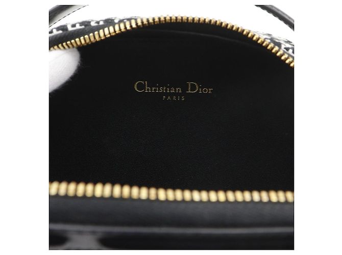 Autre Marque Borsa a tracolla 2 vie Christian Dior CD Signature Houndstooth Canvas Nero Bianco - vista 18