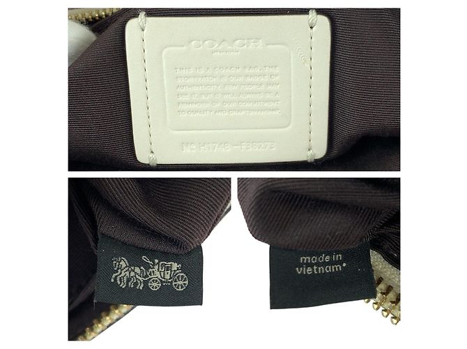 Bolso de hombro de piel COACH Layla Blanco roto - vista 4