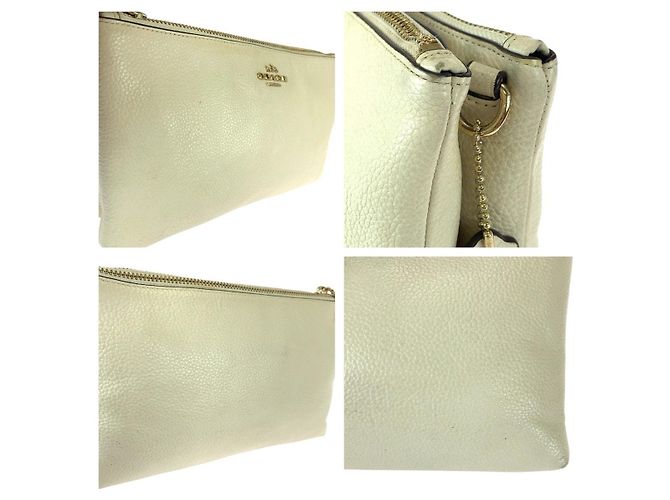Bolso de hombro de piel COACH Layla Blanco roto - vista 5