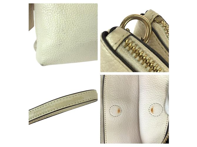 Bolso de hombro de piel COACH Layla Blanco roto - vista 6