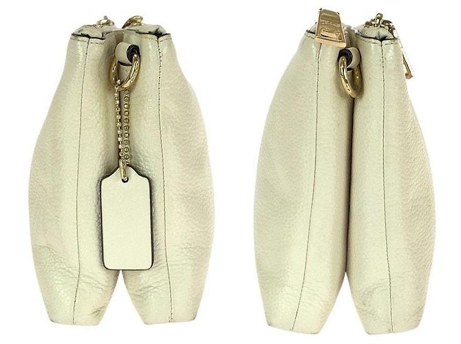 Bolso de hombro de piel COACH Layla Blanco roto - vista 8