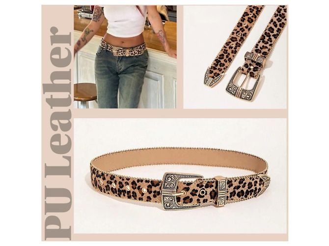 Autre Marque Leopard PU Leather Belt Multiple colors Leopard print - view 4