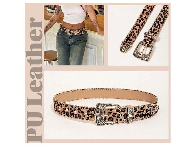 Autre Marque Leopard PU Leather Belt Multiple colors Leopard print - view 5
