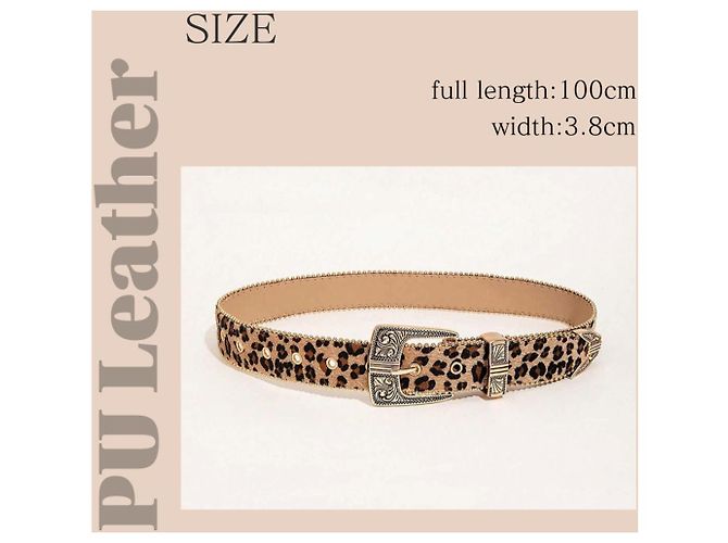 Autre Marque Leopard PU Leather Belt Multiple colors Leopard print - view 6