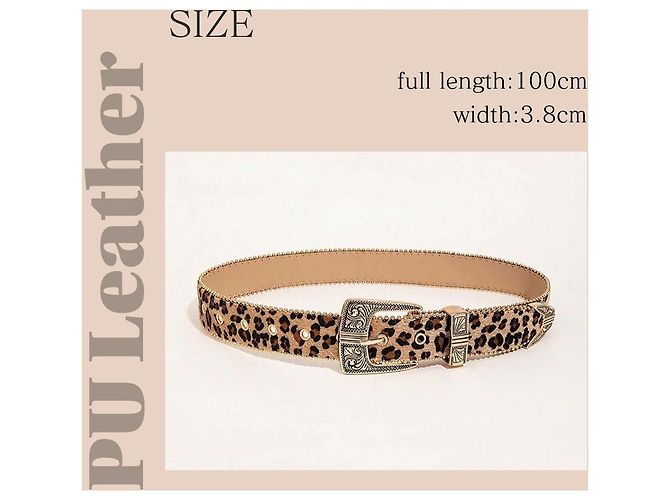 Autre Marque Leopard PU Leather Belt Multiple colors Leopard print - view 7