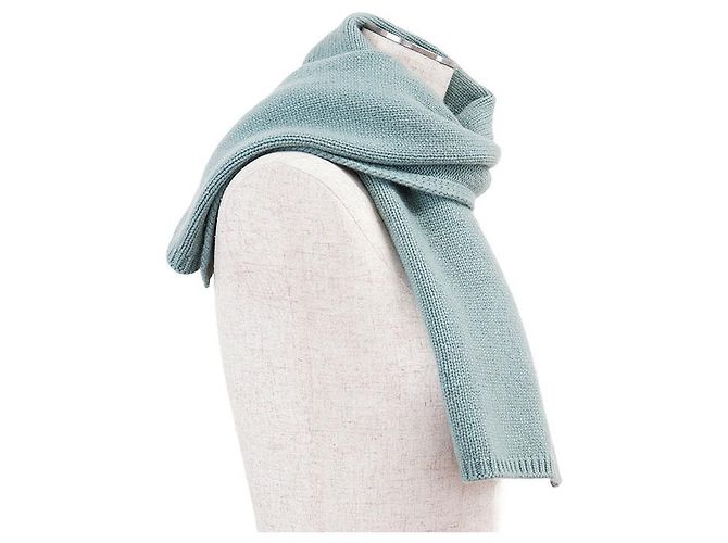 Hermès Hermes Cashmere Short Scarf Blue - view 2