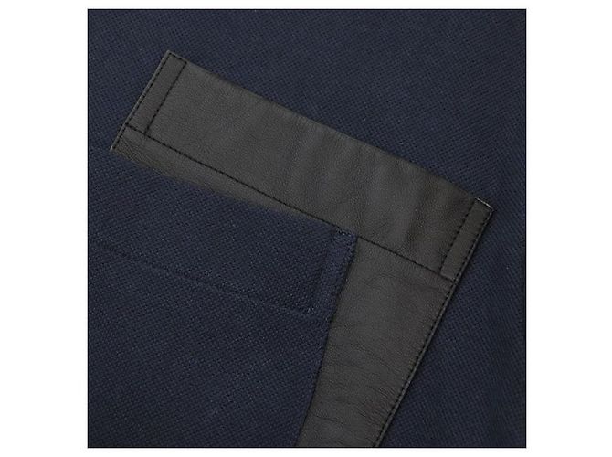Hermès T-Shirt aus Baumwolle und Kaschmir Schwarz Marineblau - Ansicht 3