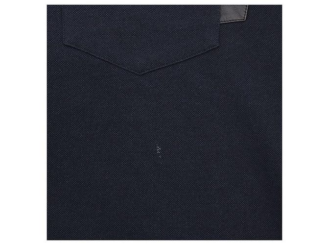 Hermès T-Shirt aus Baumwolle und Kaschmir Schwarz Marineblau - Ansicht 4