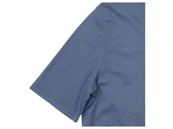 Hermès XXL Baumwoll-T-Shirt Blau - Ansicht 3