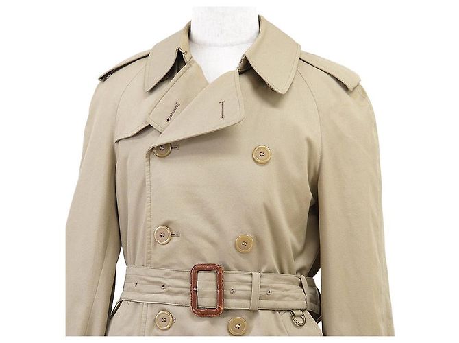 Aquascutum Aqua5 Cotton Trench Coat Beige - vista 2