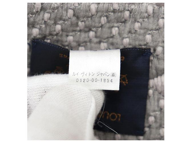 Louis Vuitton Echarpe Logomania Wool Silk Scarf Castaño - vista 10