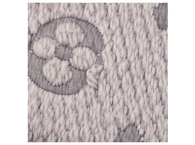 Louis Vuitton Echarpe Logomania Wool Silk Scarf Castaño - vista 3