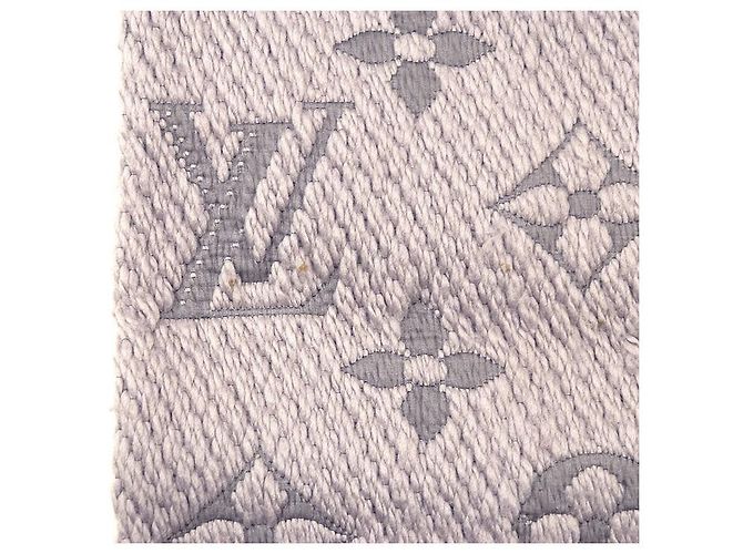 Louis Vuitton Echarpe Logomania Wool Silk Scarf Castaño - vista 5