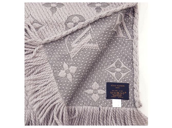 Louis Vuitton Echarpe Logomania Wool Silk Scarf Castaño - vista 7