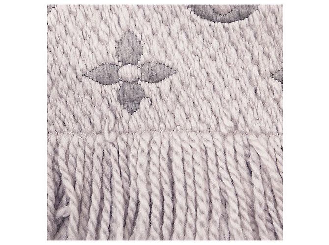 Louis Vuitton Echarpe Logomania Wool Silk Scarf Castaño - vista 8