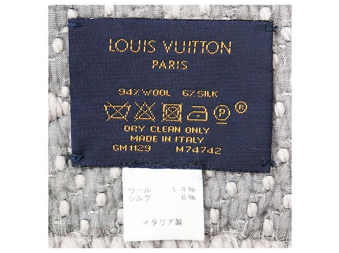 Louis Vuitton Echarpe Logomania Wool Silk Scarf Castaño - vista 9