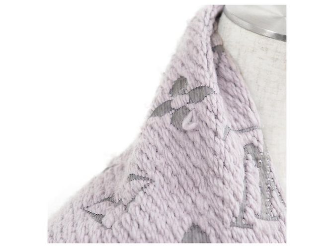 Louis Vuitton Echarpe Logomania Monogram Wool Silk Scarf Marrone - vista 2