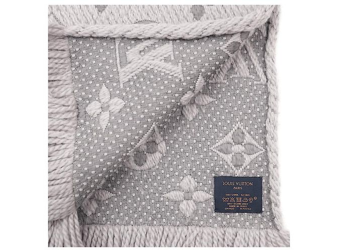 Louis Vuitton Echarpe Logomania Monogram Wool Silk Scarf Marrone - vista 9