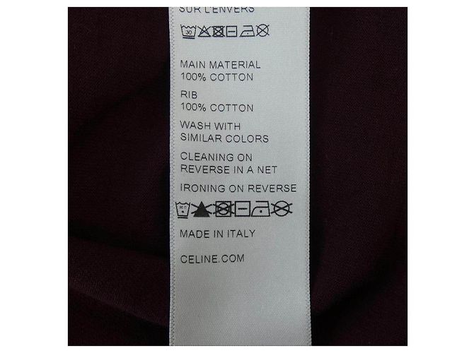 Céline CELINE Triomphe Loose T-Shirt aus Baumwolle Rot Gelb - Ansicht 3