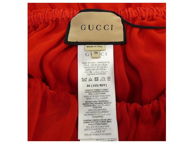 Gucci Seidentunika Rot - Ansicht 3
