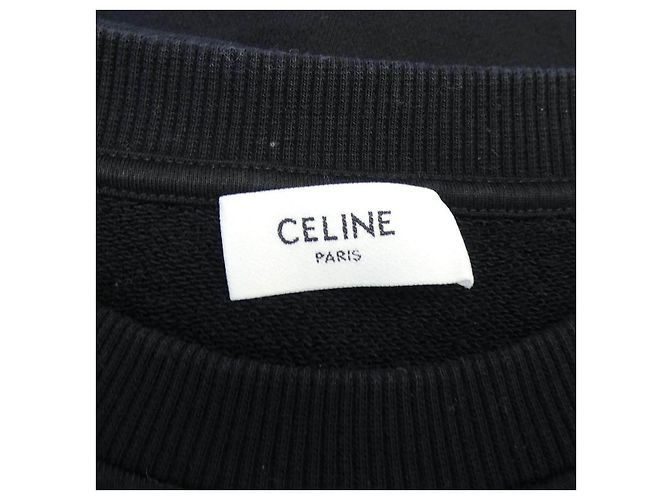 Céline Sweat-shirt en coton CELINE Noir - vue 4