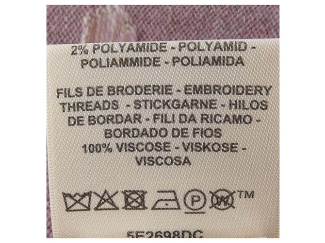 Hermès Hermes BRIDES DE GALA Kaschmir-Strickware Pink Weiß - Ansicht 4
