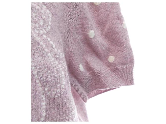 Hermès Hermes BRIDES DE GALA Kaschmir-Strickware Pink Weiß - Ansicht 6